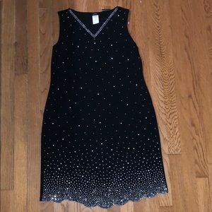 MSK black and silver sleeves dress